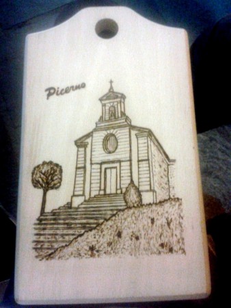 Tagliere in faggio pirografato